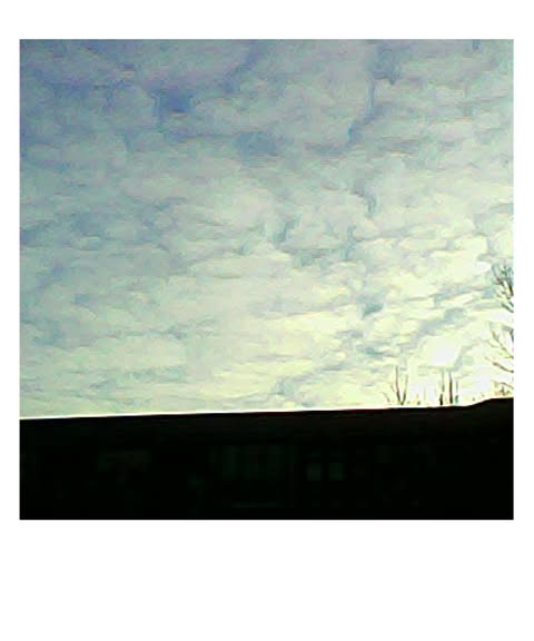 A textured cloud sky cropped square